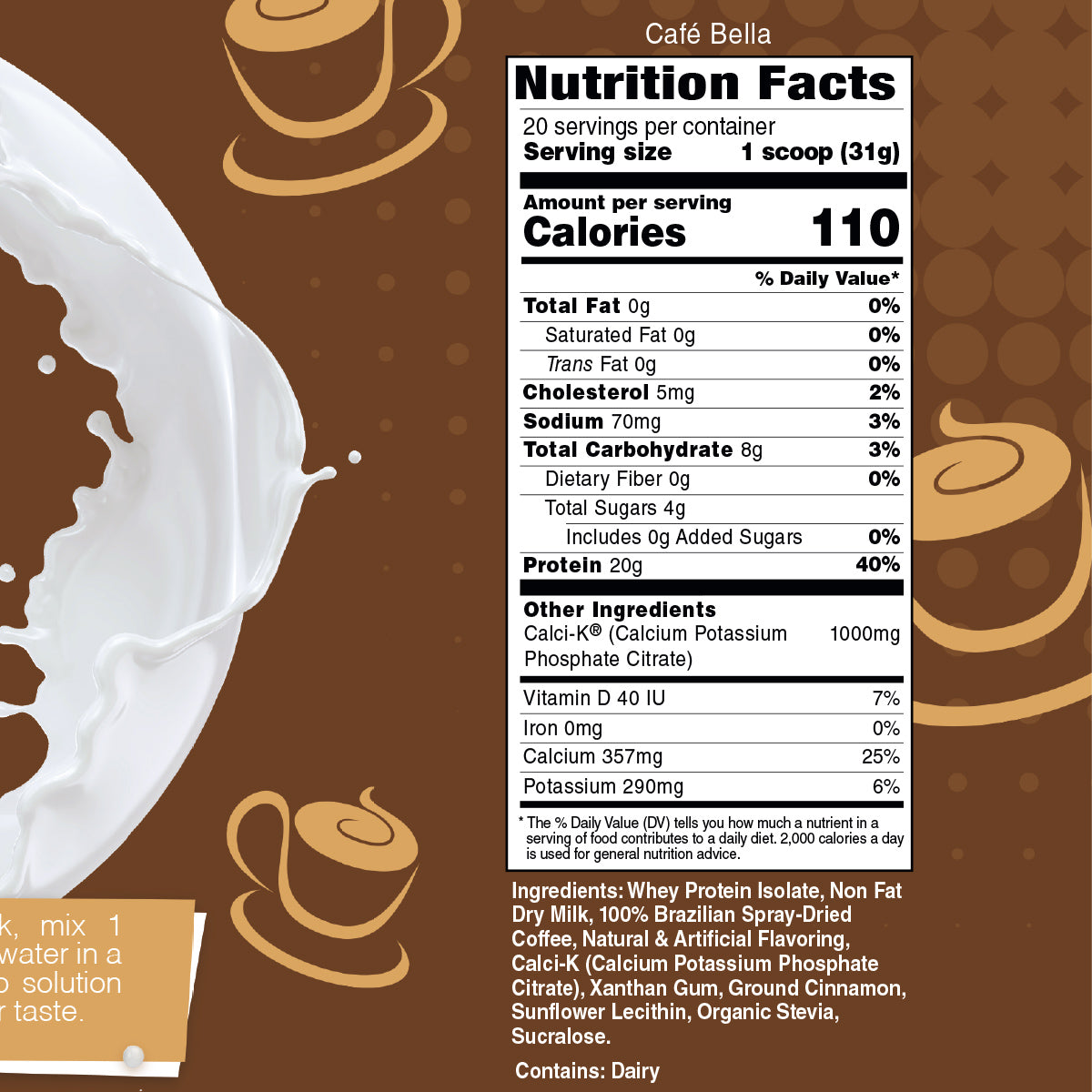 Inspire Cafe Bella Protein Powder by Bariatric Eating - Image 5